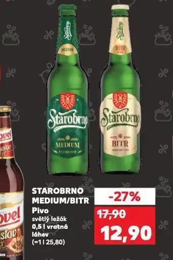 Kaufland Pivo starobrno nabídka