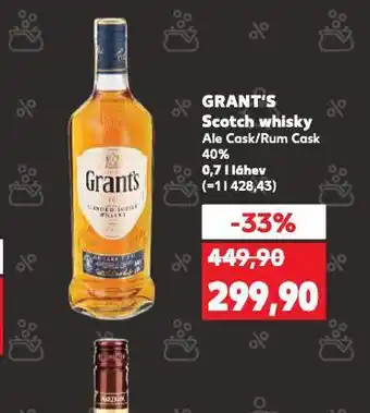 Kaufland Grant's triple wood whisky nabídka