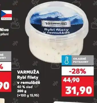 Kaufland Varmuža rybí filety v remuládě nabídka