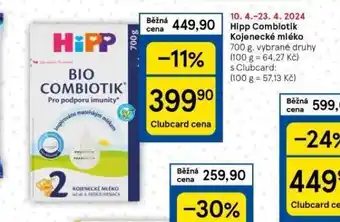 Tesco Hipp combiotik kojenecké mléko nabídka