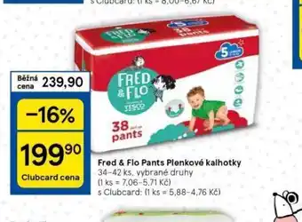 Tesco Fred & flo dětské pleny nabídka