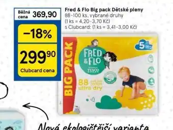 Tesco Fred & flo dětské pleny nabídka