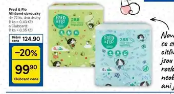 Tesco Fred & flo dětské vlhčené ubrousky nabídka