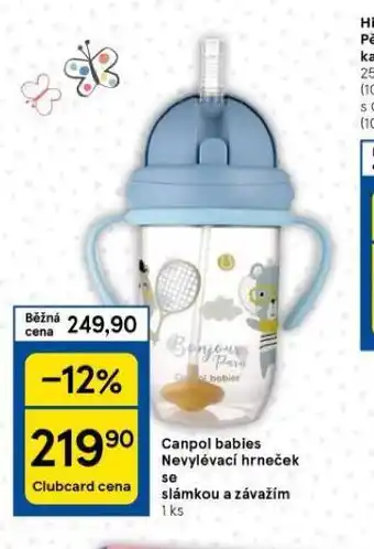 Tesco Canpol babies nevylévací hrneček se slámkou a závažím nabídka