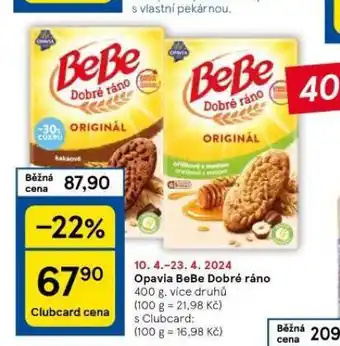 Tesco Opavia bebe dobré ráno nabídka