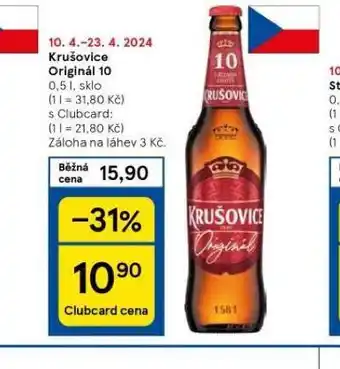 Tesco Pivo krušovice 10 nabídka