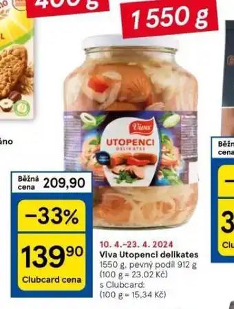 Tesco Viva utopenci delikates nabídka