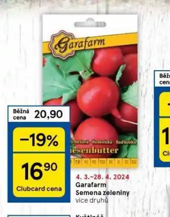 Tesco Garafarm semena zeleniny nabídka