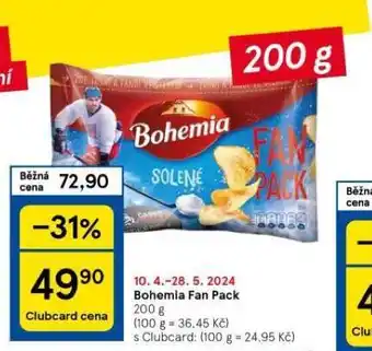Tesco Bohemia fan pack nabídka
