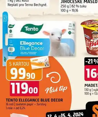 Tento ellegance blue decor toaletní papír