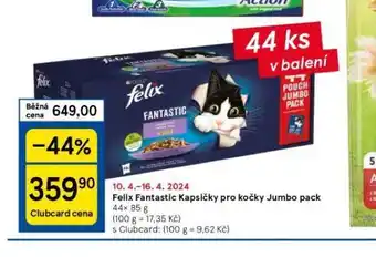 Tesco Felix fantastic kapsičky pro kočky nabídka