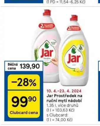 Tesco Jar prostředek na nádobí nabídka