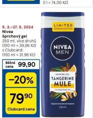 Tesco Nivea sprchový gel nabídka