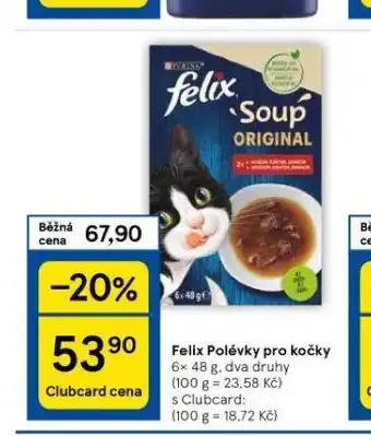 Tesco Felix polévky pro kočky nabídka