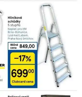 Tesco Hliníkové schůdky nabídka