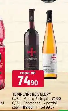 Terno Templářské sklepy modrý portugal nabídka