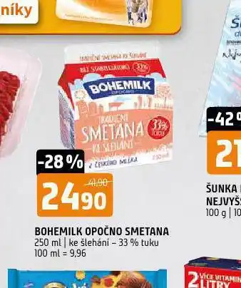 Terno Bohemilk opočno smetana ke šlehání 33% nabídka