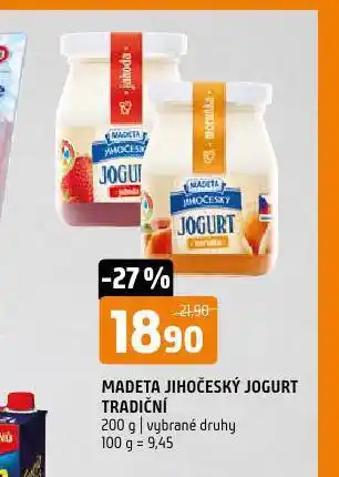 Terno Madeta jihočeský jogurt tradiční nabídka