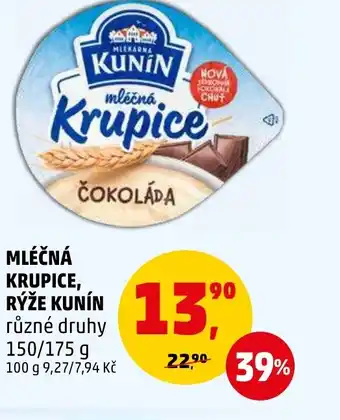 Penny Market MLÉČNÁ KRUPICE, RÝŽE KUNÍN nabídka