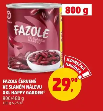 Penny Market FAZOLE ČERVENÉ VE SLANÉM NÁLEVU XXL HAPPY GARDEN nabídka