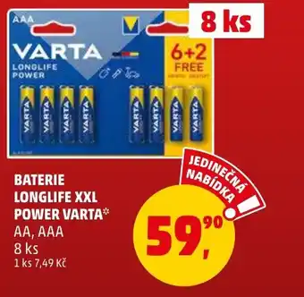 Penny Market BATERIE LONGLIFE XXL POWER VARTA nabídka