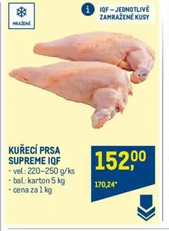 Makro KUŘECÍ PRSA SUPREME IQF nabídka