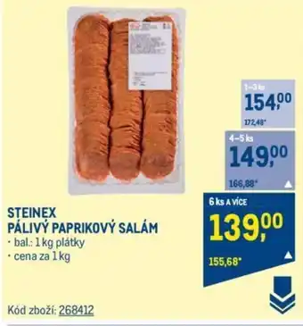 Makro STEINEX PÁLIVÝ PAPRIKOVÝ SALÁM nabídka