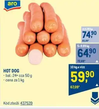 Makro HOT DOG nabídka