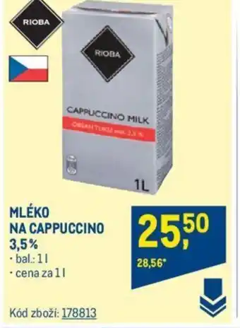 Makro MLÉKO NA CAPPUCCINO 3,5% nabídka