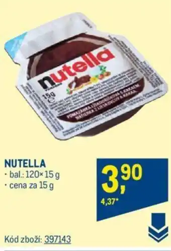 Makro NUTELLA nabídka