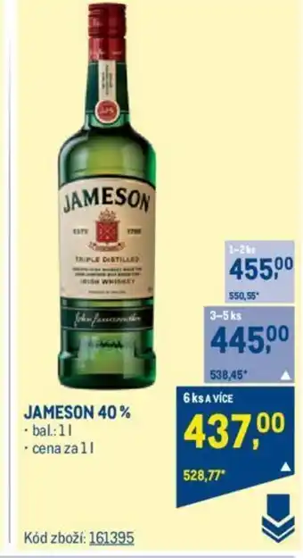 Makro JAMESON 40% nabídka