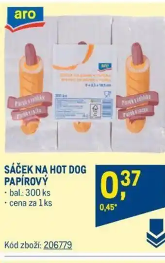 Makro SÁČEK NA HOT DOG PAPÍROVÝ nabídka