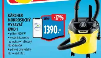 KÄRCHER MOKROSUCHÝ VYSAVAČ KWD 1