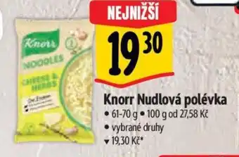 Albert Knorr Nudlová polévka nabídka