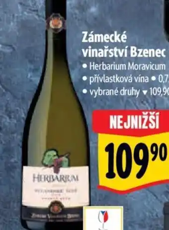 Albert Zámecké vinařství Bzenec nabídka