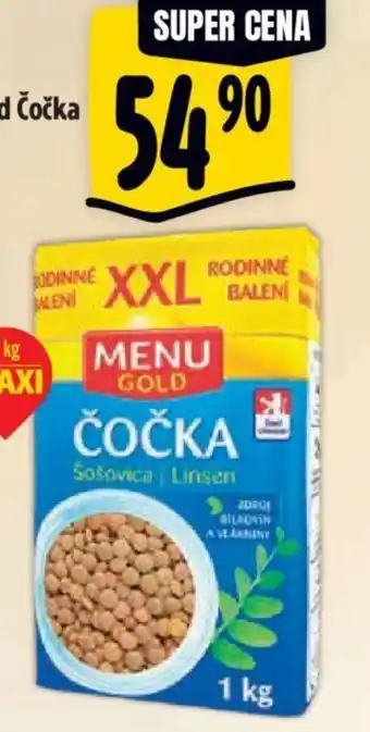 Albert Menu Gold Čočka nabídka