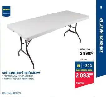 Makro STŮL BANKETOVÝ OBDÉLNÍKOVÝ nabídka