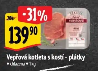 Albert Vepřová kotleta s kostí - plátky nabídka