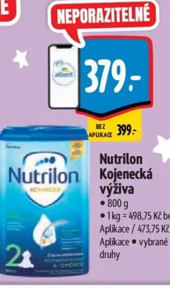 Albert Nutrilon Kojenecká výživa nabídka