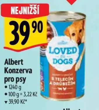 Albert Albert Konzerva pro psy nabídka
