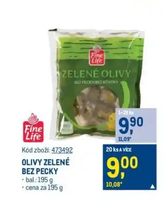 Makro OLIVY ZELENÉ BEZ PECKY nabídka