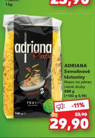 Kaufland Adriana těstoviny nabídka