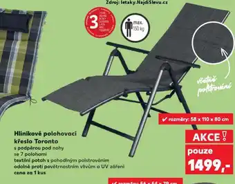Kaufland Hliníkové křeslo nabídka