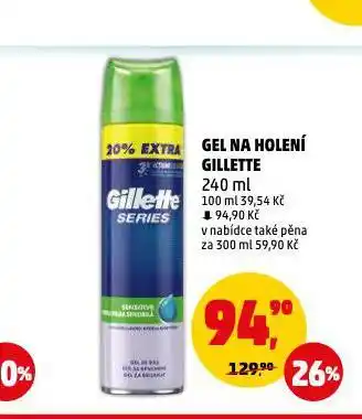 Penny Market Gillette gel na holení nabídka