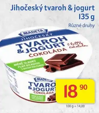 Kubík potraviny Jihočeský tvaroh & jogurt 135 g nabídka