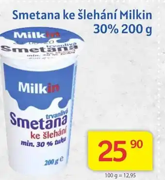 Kubík potraviny Smetana ke šlehání Milkin 30% 200 g nabídka