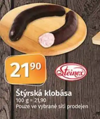 COOP TIP Štýrská klobása nabídka