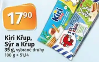 COOP TIP Kiri Křup, Sýr a Křup 35 g nabídka