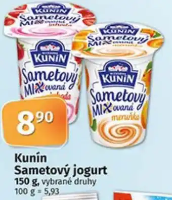 COOP TIP Kunín Sametový jogurt 150 g nabídka