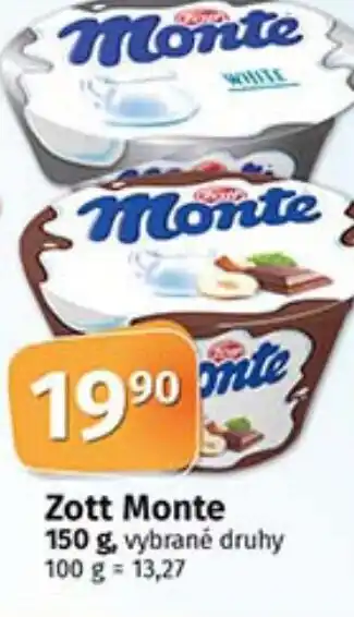 COOP TIP Zott Monte 150 g nabídka